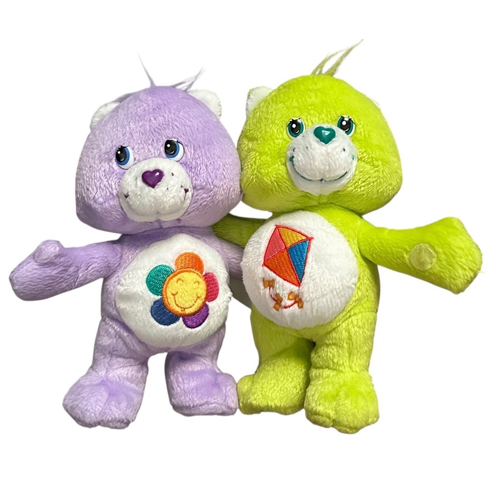 Care Bears‎ Harmony Care Bear and Do Your Best Purple Green 7" Flower Kite